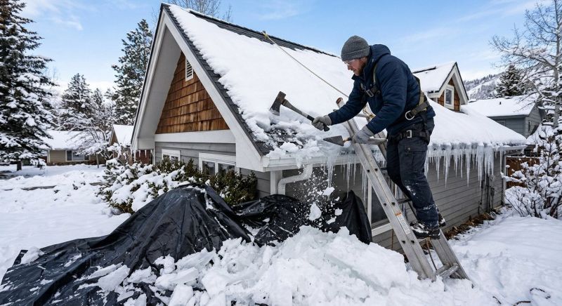 Roof Ice Dam Removal in Renton, WA