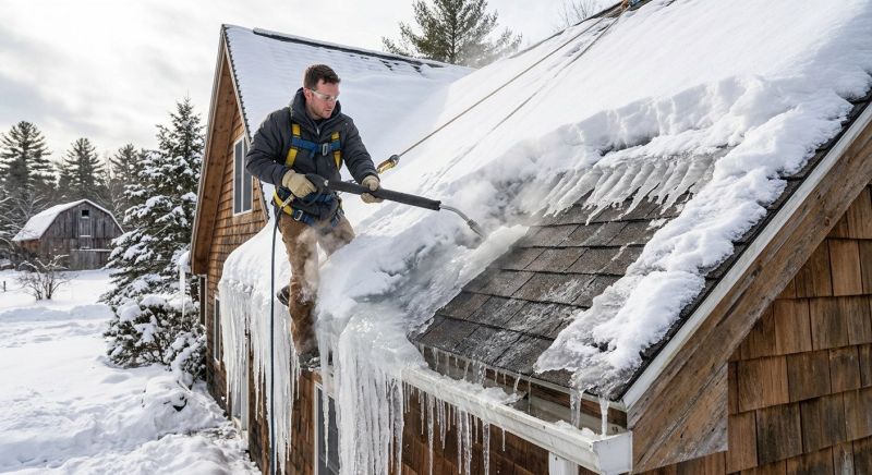 Roof Ice Dam Removal in Bellevue, WA
